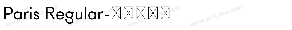 Paris Regular字体转换